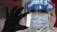 Polisi menyediakan 500 alat rapid tes antigen yang digunakan untuk mengetes pemudik yang akan melakulan perjalanan.