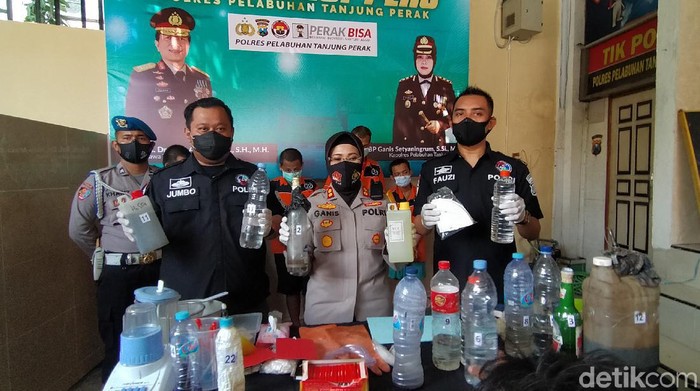 polisi gerebek home industry bahan pembuat sabu