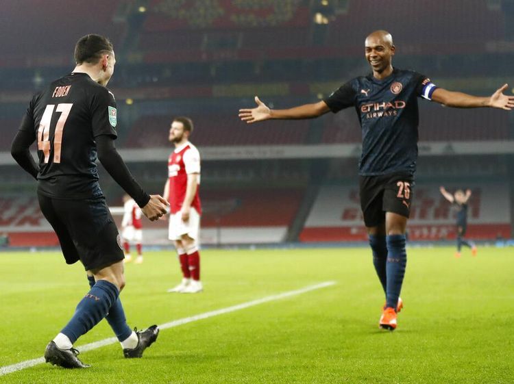 Tumbangkan Arsenal, Man City ke Semifinal Piala Liga Inggris