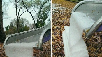 Keren! es salju yang terlipat begitu rapi. Foto: Boredpanda