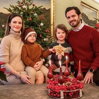 Dari Kerajaan Swedia, ada Pangeran Carl Philip dan Putri Sofia. Mereka mengucapkan Hari Natal dengan mengunggah foto bersama dua anaknya, Alexander dan Gabriel. Keempatnya pun kompak mengenakan sweater dengan nuansa warna hangat. Pemotretan diambil di kediaman mereka di Stockholm. Foto: Instagram