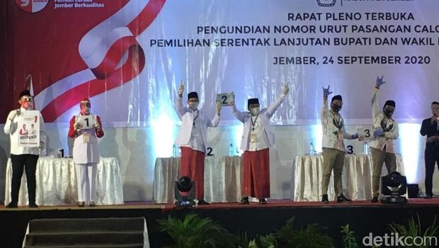 Pilbup Jember 2020 diikuti tiga paslon
