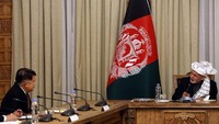 Jusuf Kalla dan Ashraf Ghani melakukan pertemuan di Istana Kepresidenan Afghanistan, Kabul, Kamis (24/12/2020) malam. 