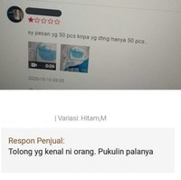 Lah ini gimana sih maksudnya? Dikasih bintang satu lagi.. Kan bikin penjualnya emosi tingkat dewa. Foto: Twitter/@txtdarionlshop