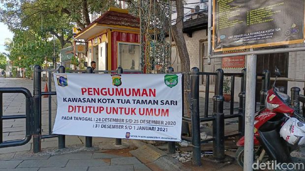 Kawasan Kota Tua Jakarta ditutup tanggal 24-25 Desember dan 31 Desember-1 Januari 2021