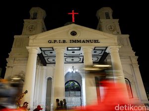 Suasana Kota Lama Semarang saat Libur Nataru