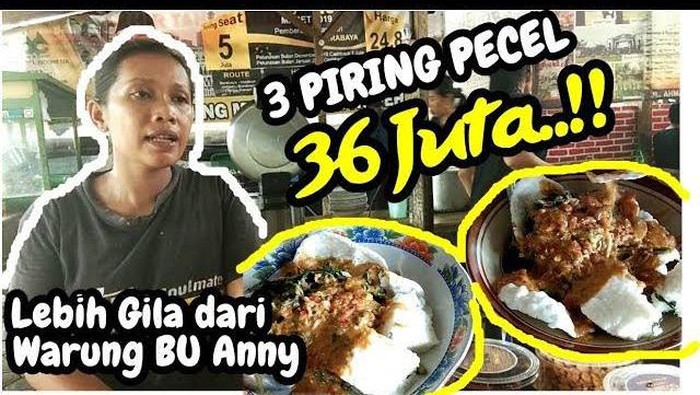 Warung Pecel Ini Pasang Harga Jutaan Rupiah
