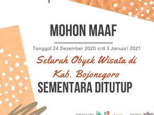 Bojonegoro Zona Merah, Semua Lokasi Wisata Ditutup Selama Libur Nataru