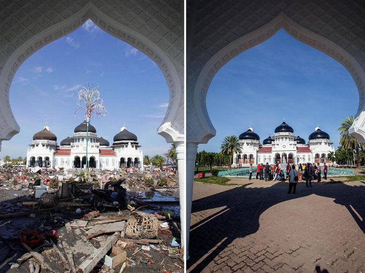Before-After Tsunami Aceh