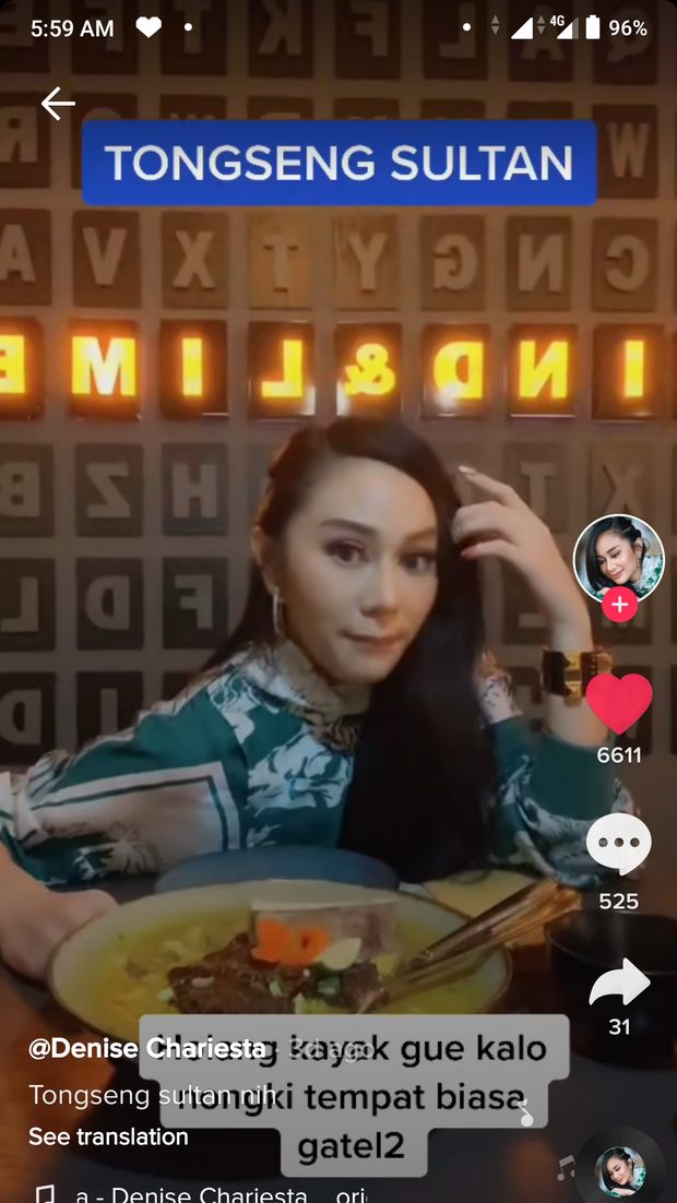 Makan 'Mevvah' ala Denise Chariesta, Tongseng Sultan dan Ikan Salmon