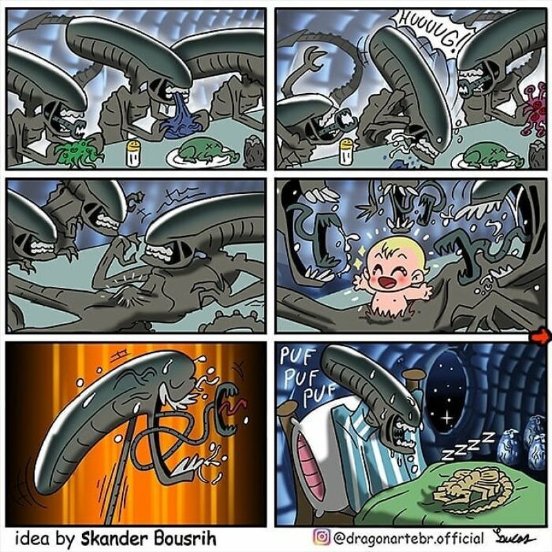 Ilustrasi superhero saat sedang libur