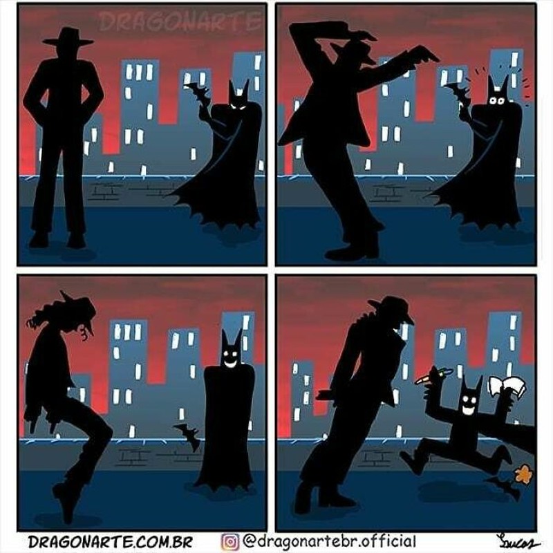 Ilustrasi superhero saat sedang libur