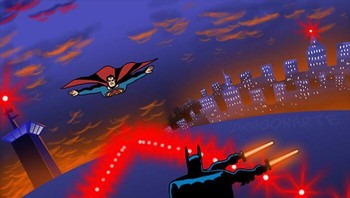 Batman kalau lagi tidak sibuk menyelamatkan Gotham malah membantu Superman mendarat. Foto: Lucas Nascimento via Bored Panda