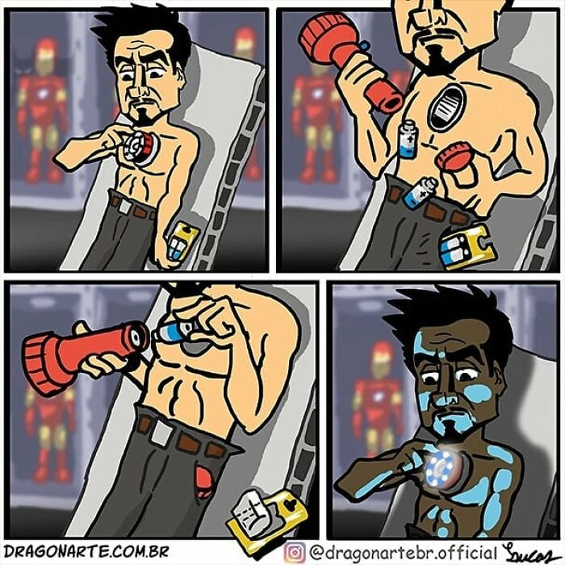 Ilustrasi superhero saat sedang libur