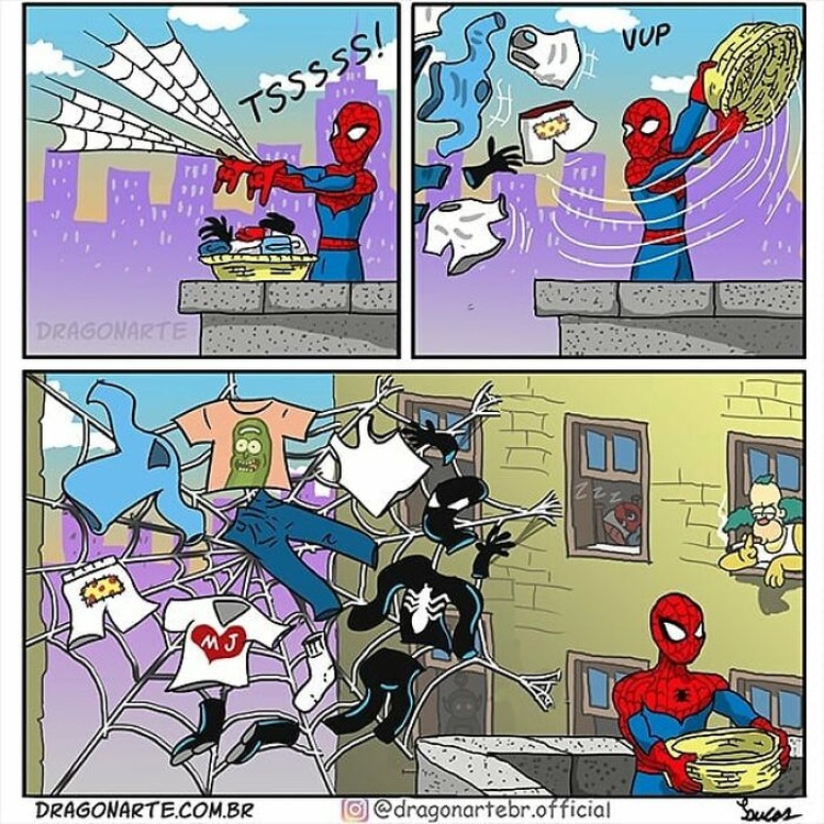 Ilustrasi superhero saat sedang libur