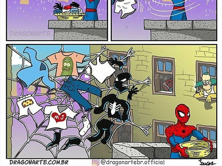 Kocak! Seniman Ini Bayangkan Kegiatan Superhero Saat Sedang Libur