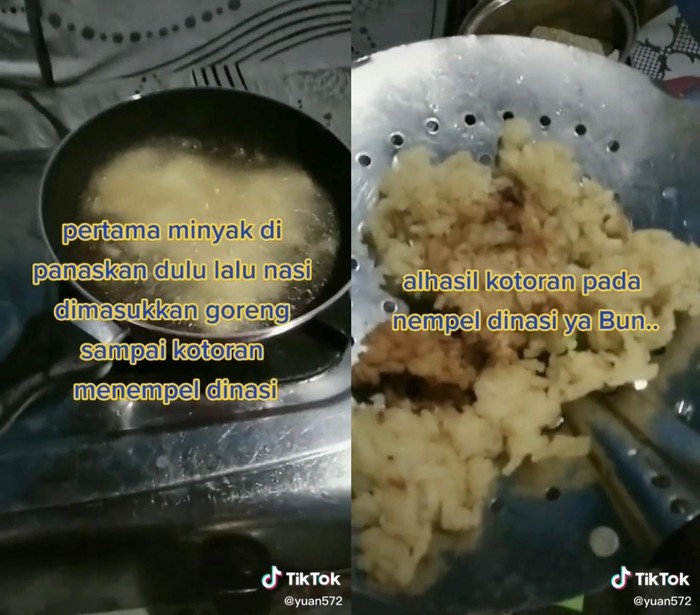 Tutorial Bersihkan Minyak Goreng Pakai Nasi Ini Malah Dikritik Netizen