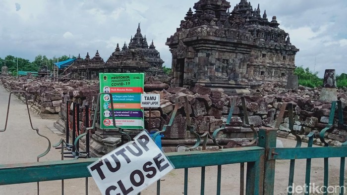 Candi Plaosan ditutup