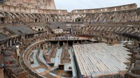 Colosseum Roma sendiri berkapasitas 50.000 orang, merupakan amfiteater kuno terbesar yang pernah dibangun, dan masih menjadi amfiteater terbesar yang masih berdiri di dunia, terlepas dari usianya. Getty Images.