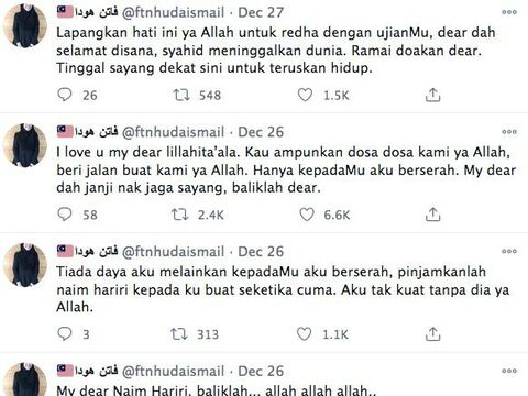 Fatin Nabilah Huda Ismail, calon pengantin ditinggal tunangan selamanya. Fatin Nabilah Huda Ismail, calon pengantin ditinggal tunangan selamanya.