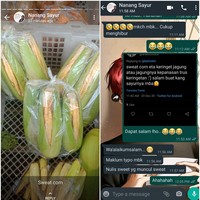 Harusnya sweet corn mba bukan sweat corn. Kalau sweat corn berarti jagungnya keringetan dong? Ada yang mau beli keringat jagung? Foto: Twitter/@belindch