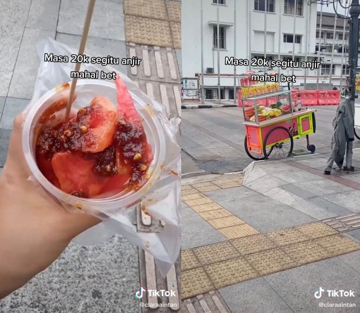 Sebut Rujak Rp 20 Ribu Mahal, Wanita Ini Malah Dinyinyiri Netizen