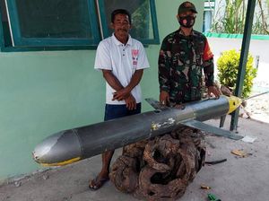 Penampakan Benda Berkamera Mirip Rudal yang Ditemukan di Laut Selayar