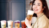 Lewat instagramnya, Gisel masih rutin mengunggah foto kulineranya. Termasuk pamer minuman pelepas dahaga andalannya. Senyum Gisel selalu merekah di semua momen makannya. Foto: instagram @gisel_la