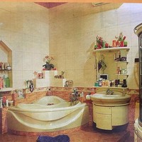 Rumah mewah Inul Daratista di kampung halamannya dibangun dengan gaya klasik dan vintage. Terdapat kamar mandi besar lengkap dengan bath tub dan bilik shower. Foto: Instagram/@inul.d