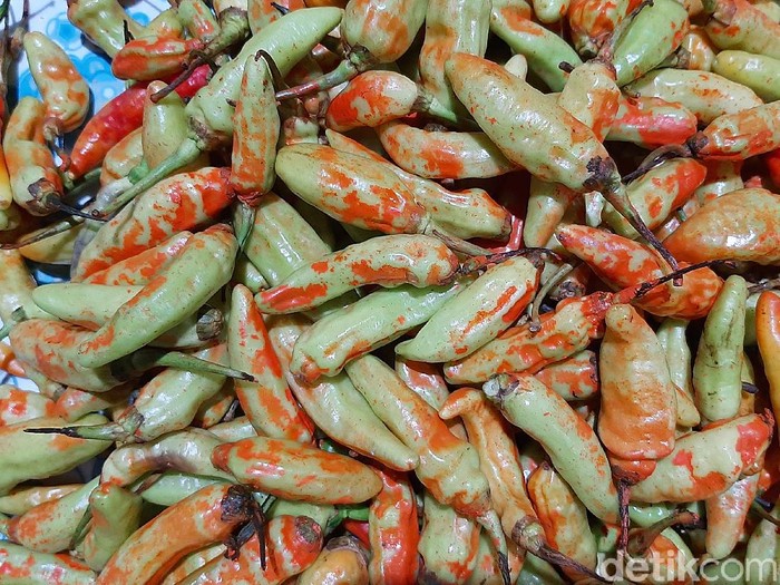 Barang bukti cabai rawit diduga dicat warna merah yang beredar di sejumlah pasar di Kabupaten Banyumas, Rabu (30/12/2020).