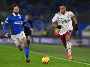 Babak Pertama, Brighton Vs Arsenal Masih 0-0