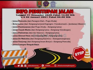 Catat Lur! Daftar Jalan di Semarang yang Ditutup Saat Malam Tahun Baru