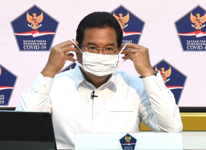 Jubir Satgas Covid Wiku Adisasmito memberikan keterangan penanganan
covid-19, Selasa (29/12) / FOTO: Rusman - Biro Setpres