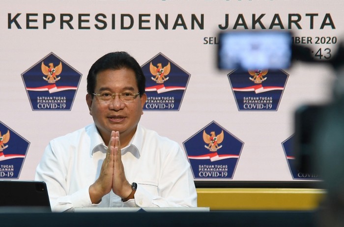 Jubir Satgas Covid Wiku Adisasmito memberikan keterangan penanganan
covid-19, Selasa (29/12) / FOTO: Rusman - Biro Setpres