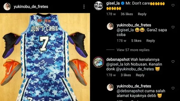 Komentar Gisel di Instagram Nobu