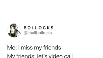 Sudah lelah seharian rapat di Zoom, begitu diajak video call sama teman pasti malas rasanya. Foto: Twitter