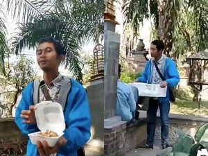 Pakai Ilmu S4 Marketing, Pria Ini Jualan Bakso Sambil Ceramah Cinta