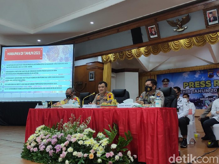 Polda Jateng jumpa pers akhir tahun 2020, Rabu (30/12/2020).