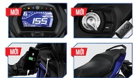 Yamaha MX King mendapatkan beberapa fitur kunci lainnya, seperti rem cakram 2 piston, panel instrumen full digital baru, soket pengisi daya 12V, hingga sistem kunci kontak keyless di varian tertingginya. Foto: Yamaha Vietnam