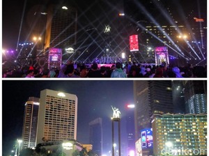 Potret Berbeda Tahun Baru Kini di Bundaran HI Dibanding Tahun Lalu