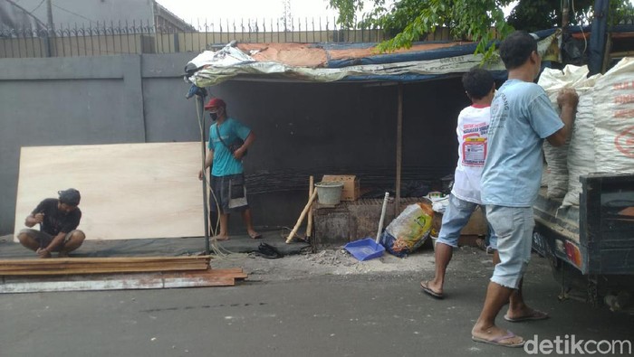 Pos Keamanan 3 Pilar akan dibangun di dekat eks markas FPI di Petamburan, Jakarta. (Foto: Tim detikcom)