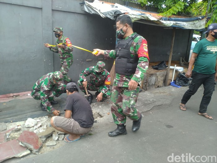 Pos Keamanan 3 Pilar akan dibangun di dekat eks markas FPI di Petamburan, Jakarta. (Foto: Tim detikcom)