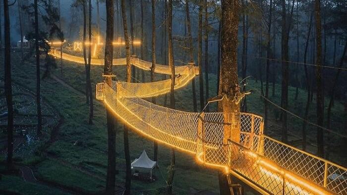 Gemerlap Jembatan Gantung Hiasi Hutan Anggrek Cikole Hutan Anggrek Cikole dapat ditemukan di Lembang, Jawa Barat, Indonesia. Hutan ini menampilkan lebih dari 20.000 anggrek dengan taman bermain dan jembatan gantung.