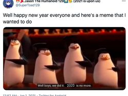 Meme Sambut Tahun 2021 dan Melepas Tahun 2020