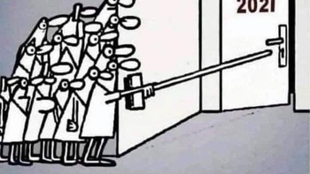 Tentu banyak yang masih takut-takut menghadapi tahun 2021 karena tak ada yang tahu apa yang bakal terjadi. Foto: Twitter