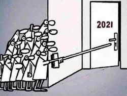 Meme Sambut Tahun 2021 dan Melepas Tahun 2020