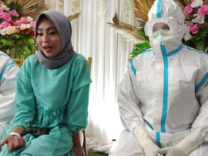 Pasien Covid-19 Nikah Virtual dari RSDC Wisma Atlet