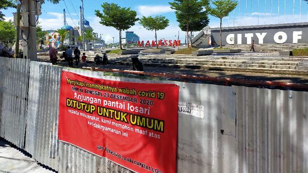 Suasana Pantai Losari (1/1/2021)- Ibnu Munsir detikcom