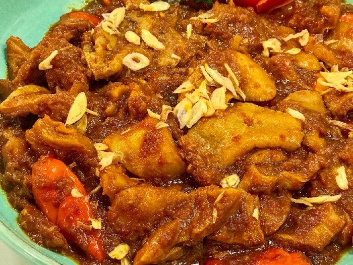 Masak Masak Babat Bumbu Merah  yang Kenyal Pedas