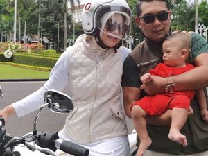 Ridwan Kamil Motoran Pakai Helm Rambut Tetap Klimis, Kok Bisa?